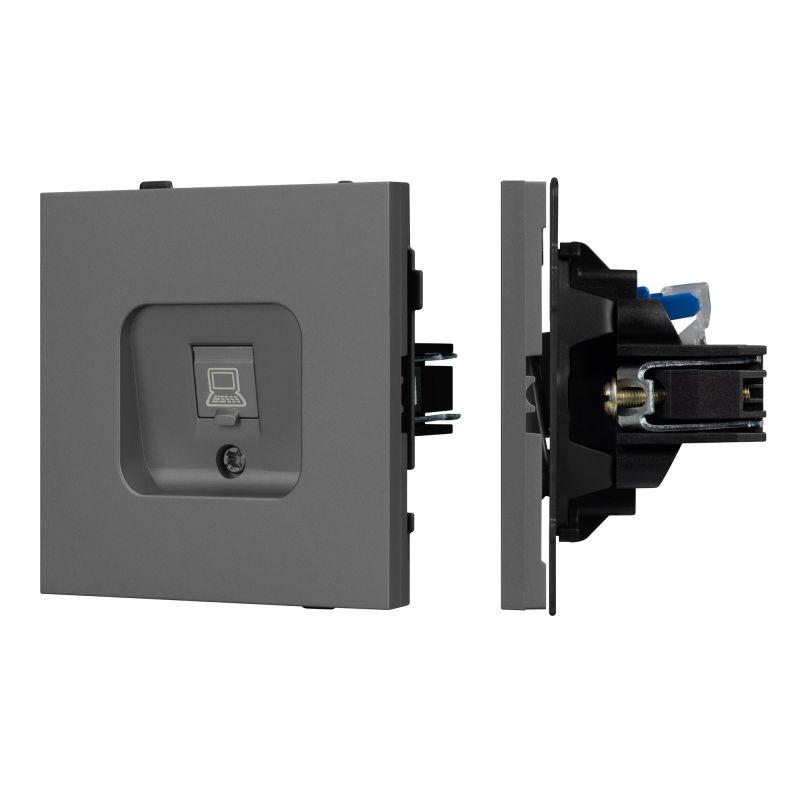 Механизм компьютерной розетки SCT-TENDO-MPC1-SFPL-GR RJ-45 CAT6 Arlight 054593