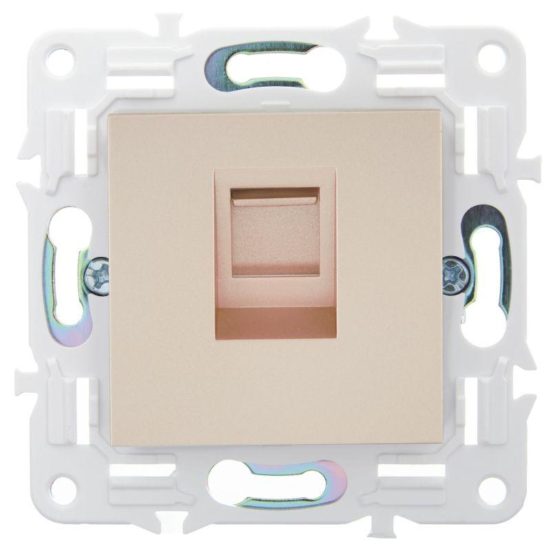 Розетка компьютерная RJ45 кат.5E SKANDY SK-K01Sa песочн. IEK SK-K10-1-K98