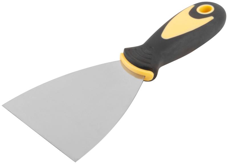 Шпатель нерж. сталь прорезиненная ручка 3дюйм (75мм) FIT 06695