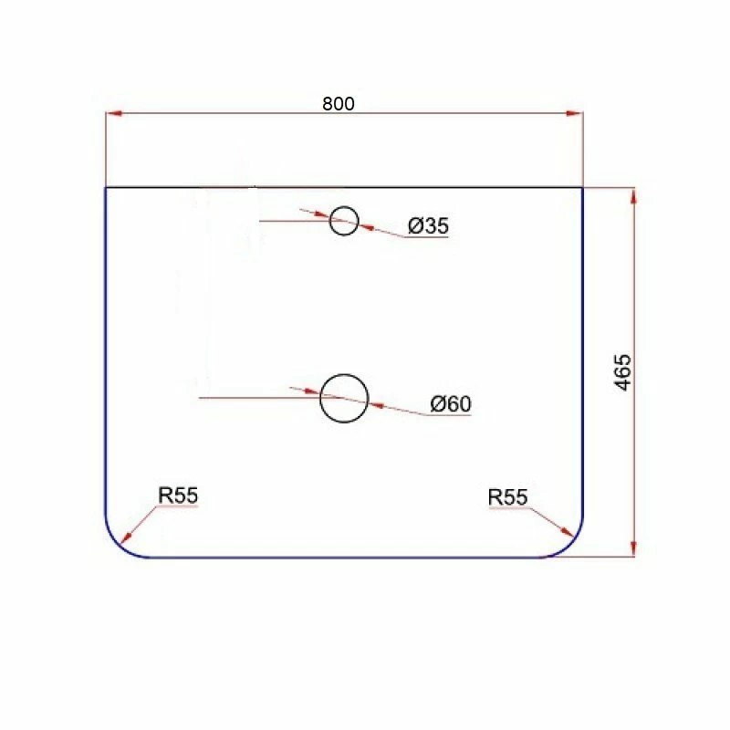 Столешница керамогранит под тумбу "Атлантика 60" MI01, цвет бежевый светлый