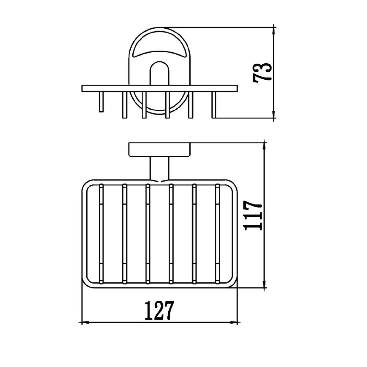 Мыльница Savol S-007032, хром