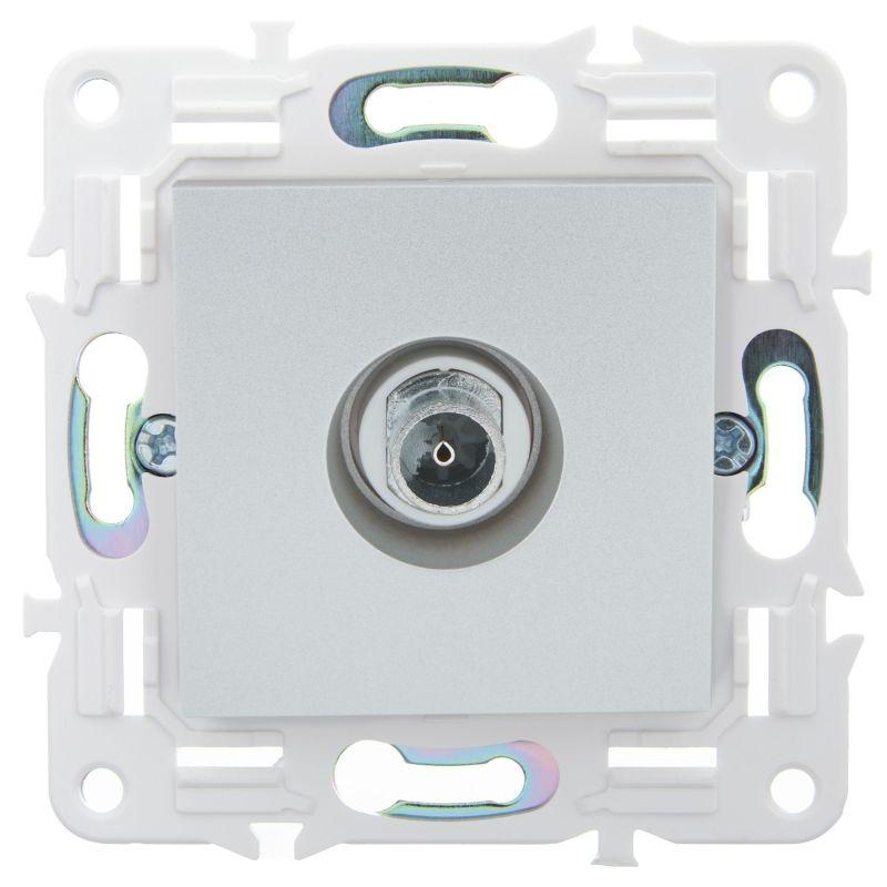 Розетка TV оконечная SKANDY SK-A12S серебр. IEK SK-A10-O-K23