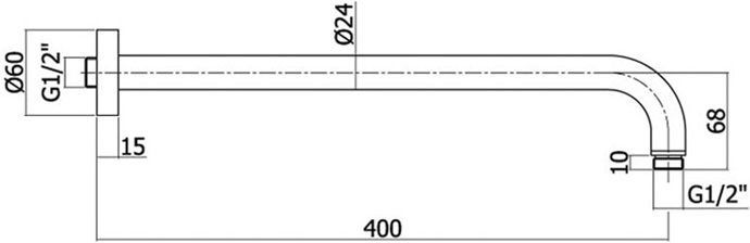 Верхний душ с держателем Paffoni Master Speciale ZSOF101CR + ZSOF034CR