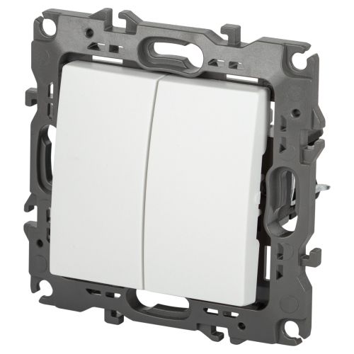 Переключатель 2-кл. Эра12 12-1106-01М 250В 10АХ бел. матов. Эра Б0065656