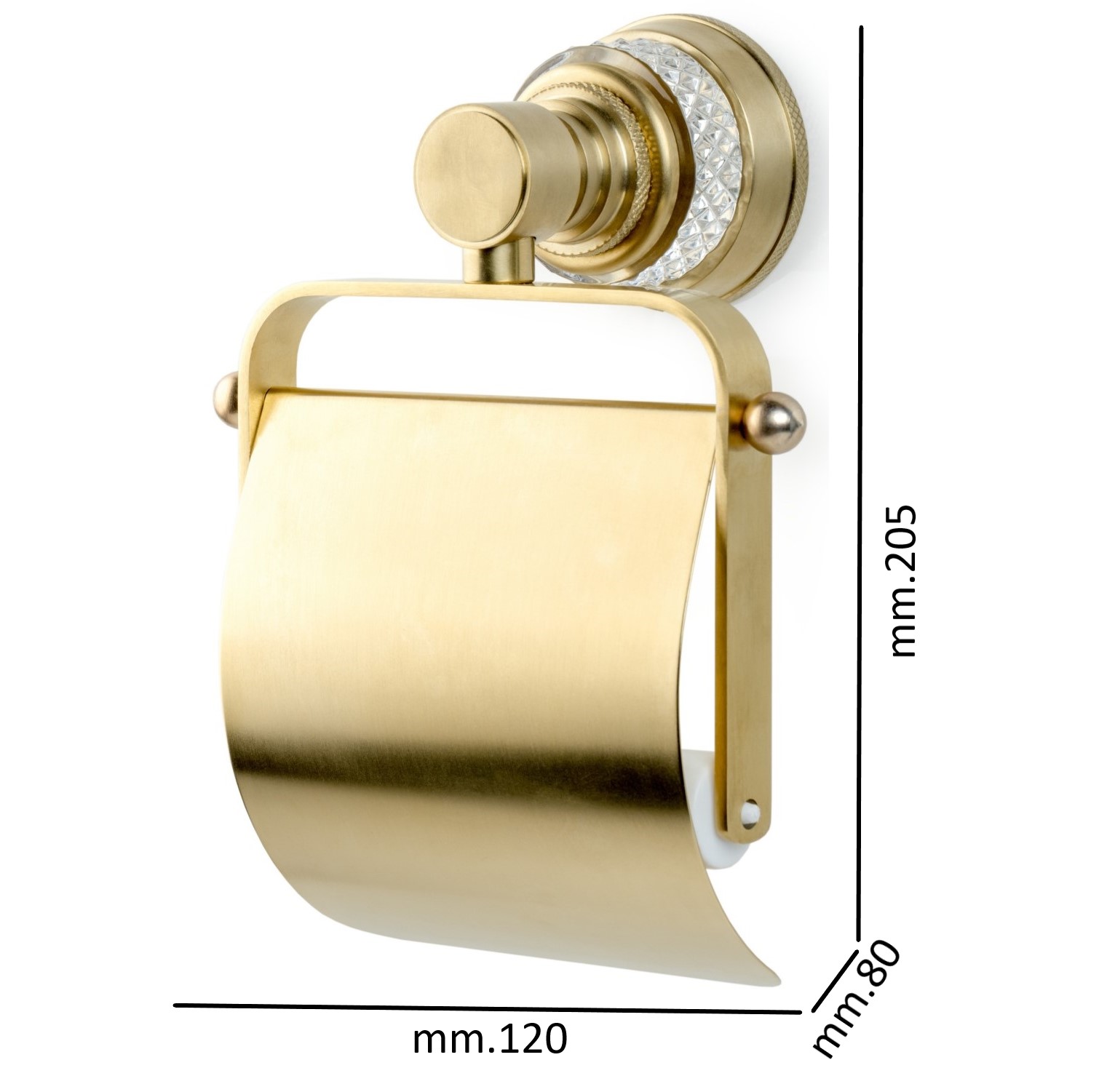 Держатель туалетной бумаги с крышкой AURA Chrome