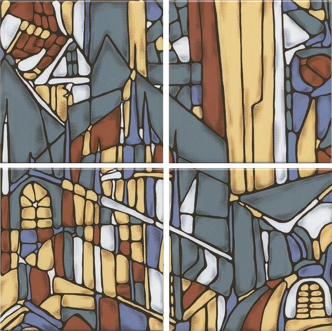 Панно Витраж из 4 частей 15х15 (размер каждой части) 30х30, OP\A203\4x\17000