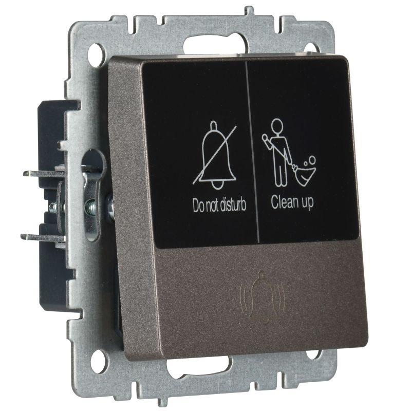 Кнопка звонка BRITE 10А ВС10-1-9-БрТБ для отелей с индик. механизм бронза IEK BR-V14-2-10-K45