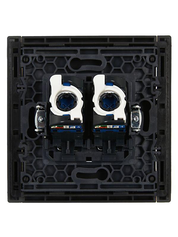 Розетка компьютерная 2-м RJ45 кат.6 FORTE&PIANO FP334 сер. IEK FP-K20-2-K03