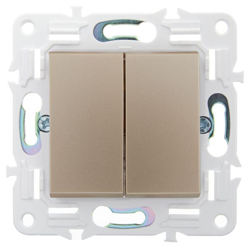 Выключатель 2-кл. SKANDY 10А SK-V04Sa песочн. IEK SK-V20-0-10-K98