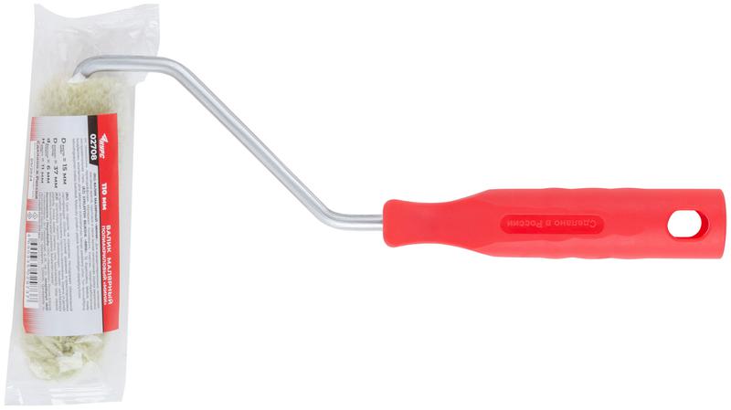 Валик "мини" 110мм d15/37мм ворс 11мм полиакрил. зел. КУРС 02708