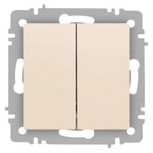 Переключатель 2-кл. СП Accent 6-107-02 10А IP20 250В AL/CU сл. кость Intro Б0063558