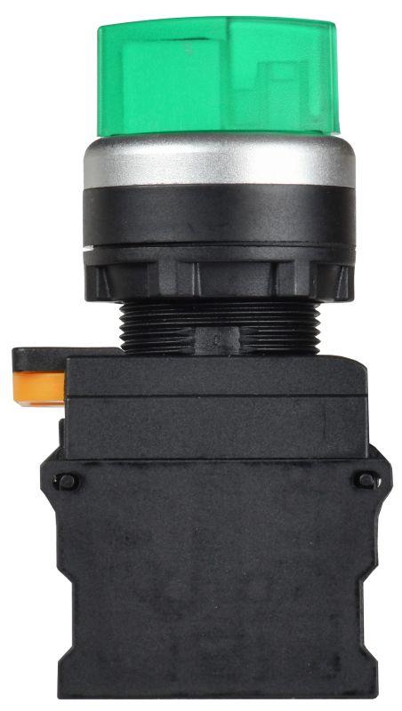 Переключатель 3 полож. 2НЗ с подсветкой зел. MASTER IEK MI-SW60-20XD-4-14-3-K06