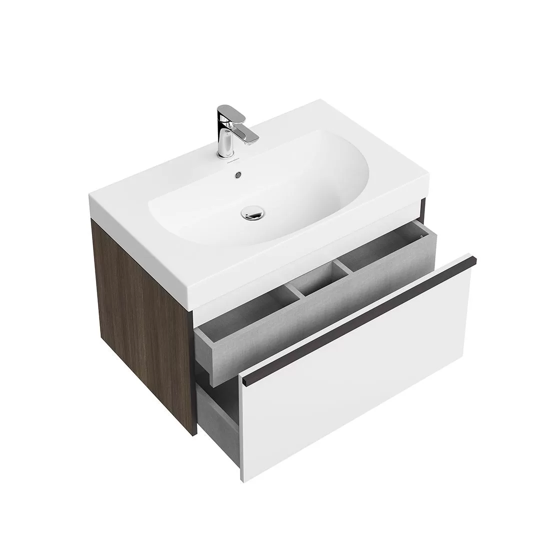 Тумба MODULA подвесная 80 с ящиком 1+1, арабика