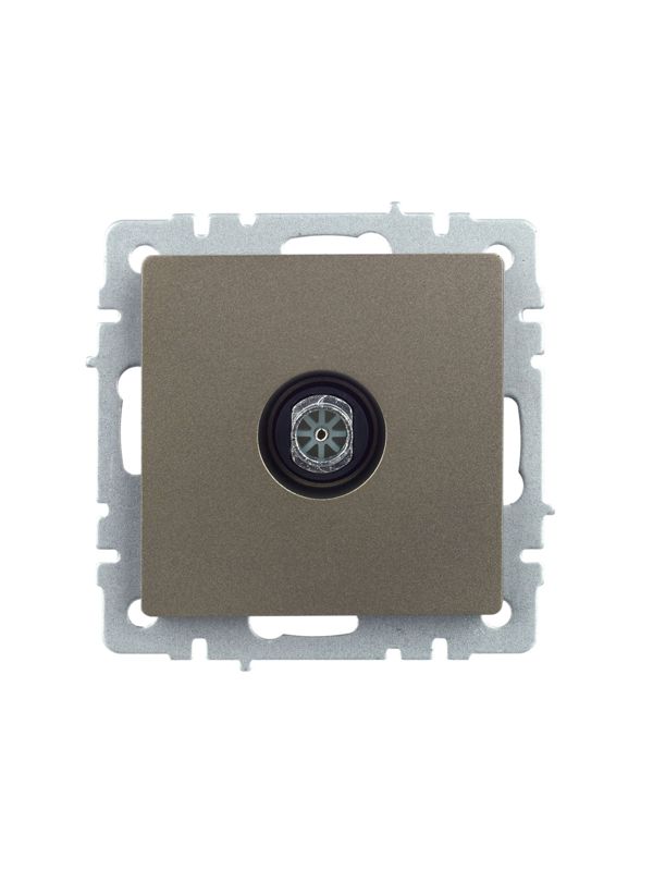 Розетка телевизионная оконечная TV СП Brite РТВ11-0-БрШ механизм шампань IEK BR-A10-O-K37