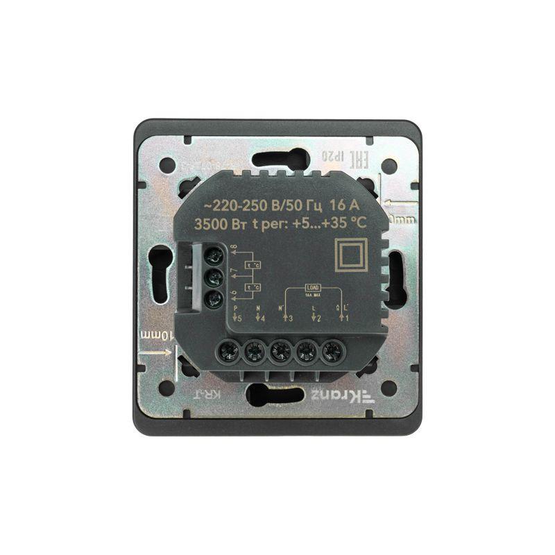 Терморегулятор СП ROUND Wi-Fi оникс Kranz KR-78-0728-3