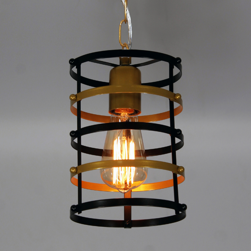 Светильник Абелла 211 черн. зол. НСБ 01-60-175 Е27 ИМ подвесной