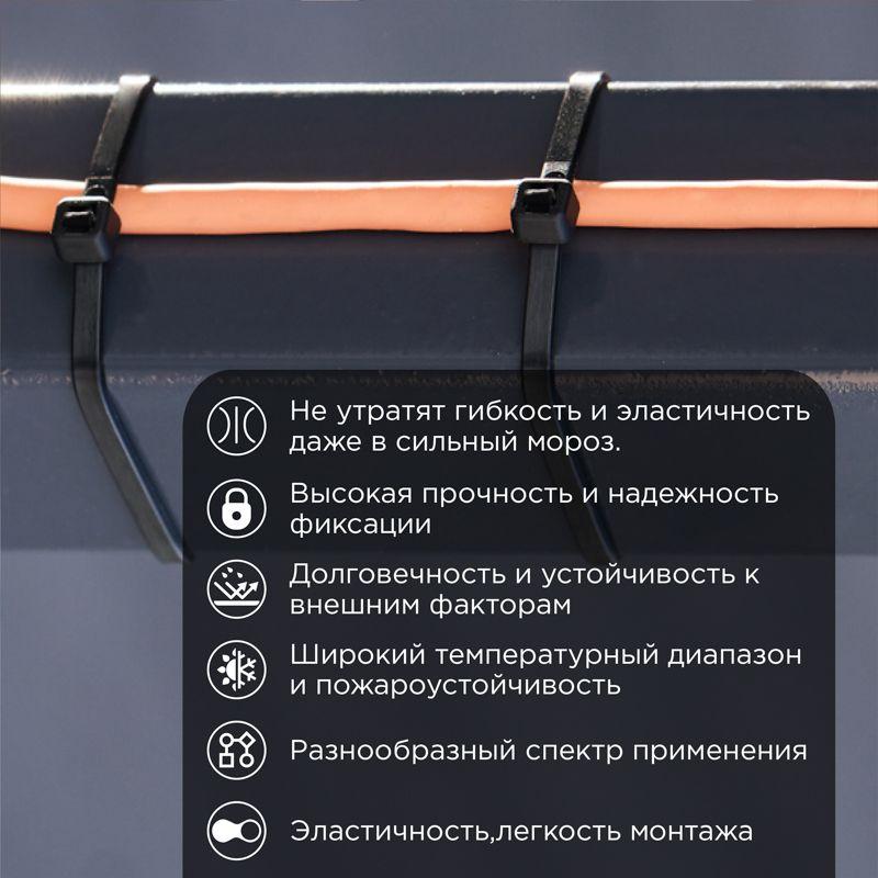 Хомут морозостойкий 300x3.6мм черн. (уп.100шт) Rexant 87-0301