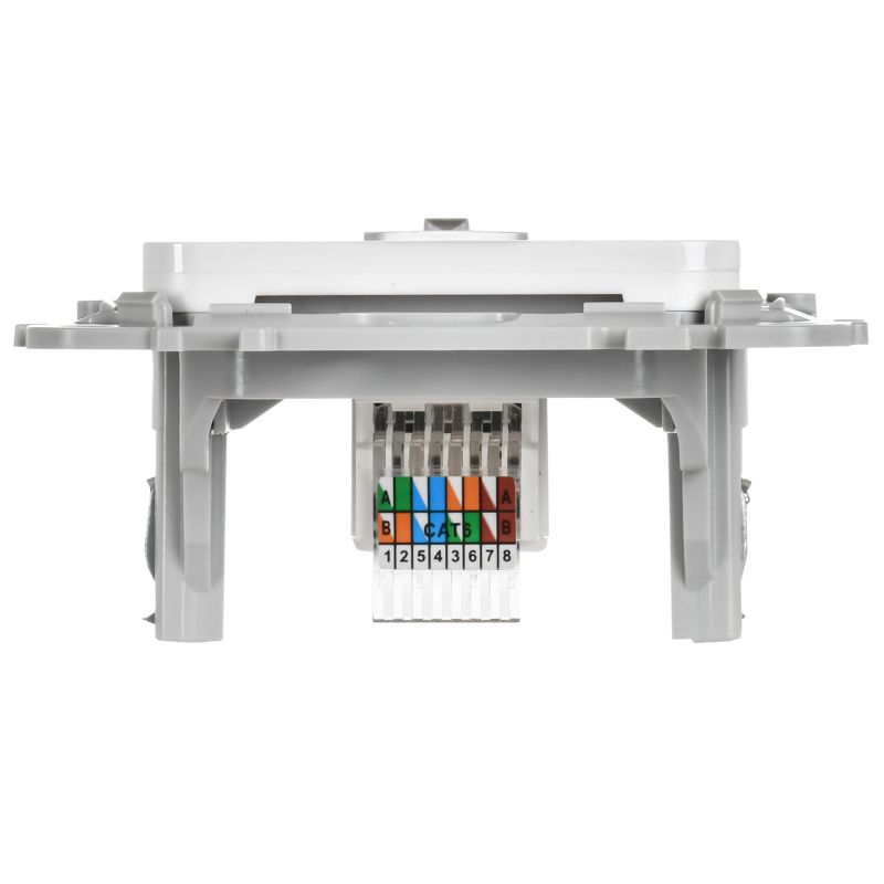 Розетка компьютерная СП FLITE РК6-1-0-ФлБ RJ45 кат.6 UTP механизм бел. IEK FI-K12-2-K01