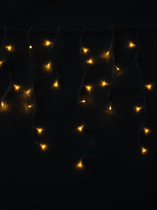 Гирлянда "Бахрома" OIC100LSE-WW-T-I4 100LED тепл. бел. 2х0.56м 20 нитей 24/56/32/48см соединяемая до 20шт уличная SHLights 4690601040510