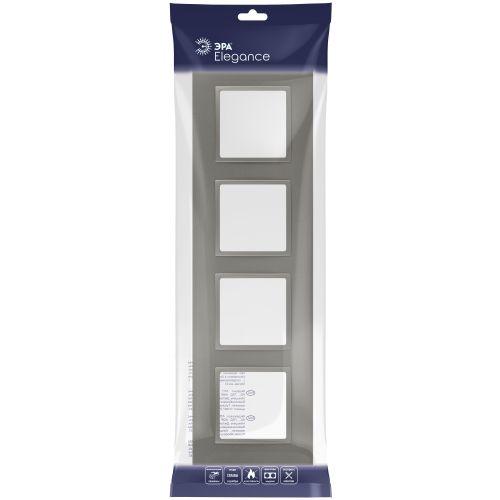 Рамка 4-м Elegance 14-5014-16 Classic для розеток и выключателей титан Эра Б0065829