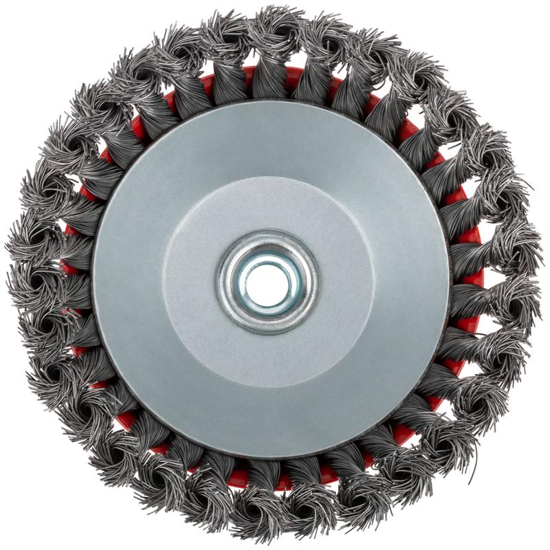 Корщетка чашечная гайка М14 стальная витая проволока 150мм КУРС 39045