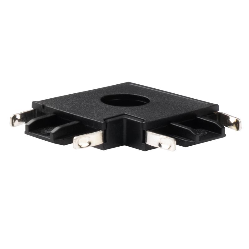 Коннектор MTR16 CL-BL L-обр. накладной шинопровод низковольтный Pro черн. JazzWay 5057296