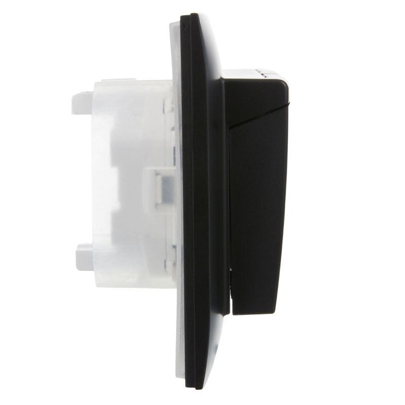 Розетка 2-м SKANDY 16А IP44 с крышкой в сборе SK-R12Bl черн. IEK SK-R26-16-44-K02-F