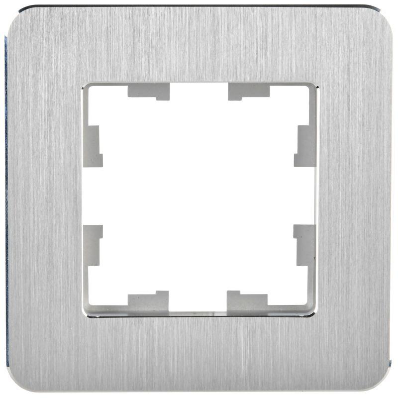 Рамка 1-м BRITE РУ-1-1-Бр метал. алюм. RE AL IEK BR-M12-M-21-K47