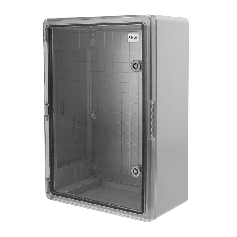 Корпус ЩМПп 500х350х190мм УХЛ1 IP65 с прозр. дверцей и монтажной панелью АБС пластик. Rexant 11-0415