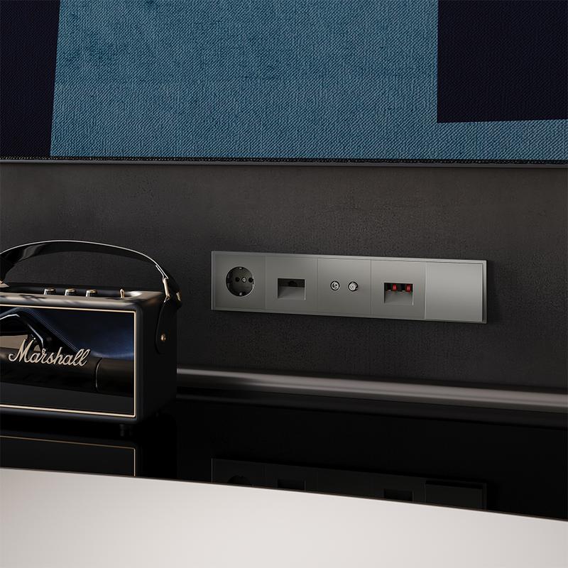 Вывод кабеля СП S70 механизм титан Voltum VLS080206