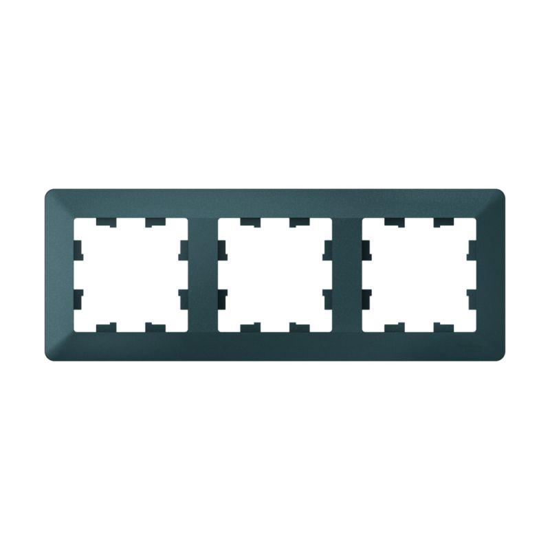 Рамка 3-м AtlasDesign Air изумруд/дым. черн. SE ATN220803