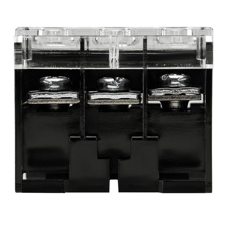 Блок зажимов клеммный БЗД 3п 10.0кв.мм 50А на DIN-рейку Rexant 11-2166