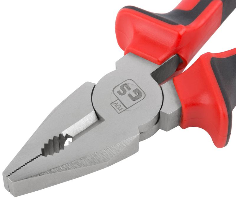 Плоскогубцы комбинированные "Тренд" 160мм двухцветные прорезиненные ручки хром-никелевое покрытие КУРС 47564