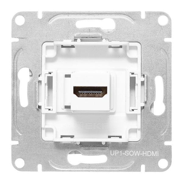 Розетка СП Эпика HDMI механизм бел. EKF UP1-SOW-HDMI