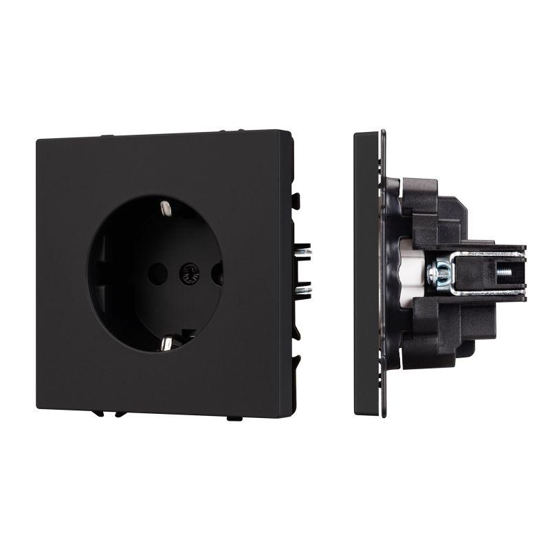 Механизм электрической розетки SCT-NOBE-MEU1-SFPL-BK 230В 16А Arlight 054277