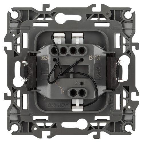 Выключатель 1-кл. Эра12 12-1102-16 10А IP20 250В 10AX с подсветкой механизм титан ЭРА Б0065718