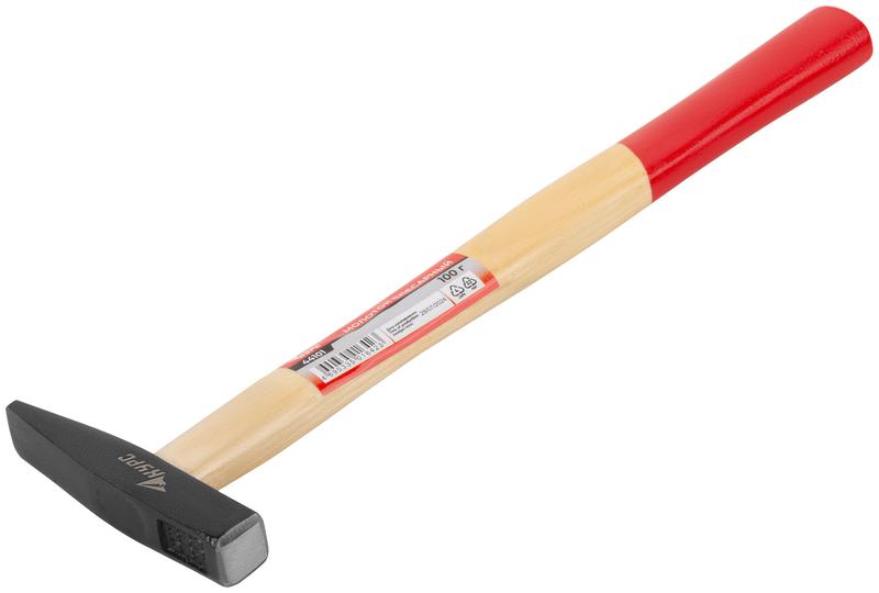 Молоток слесарный "Оптима" 100г деревянная ручка КУРС 44101