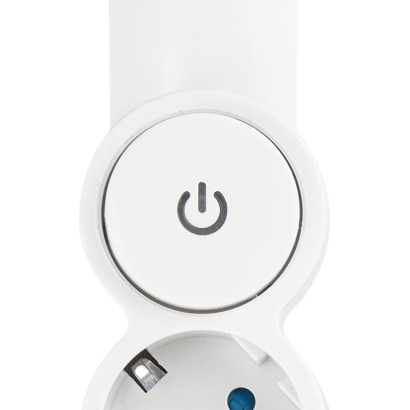 Фильтр сетевой 5х1.5м с/з со шторками с выкл 2200Вт 10А бел. Duwi 32574 1