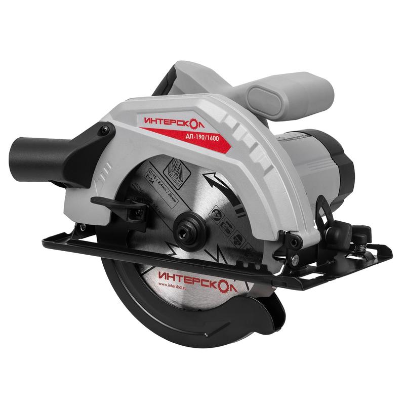 Пила дисковая ДП-190/1600 190мм глубина пропила 66мм 1600Вт ИНТЕРСКОЛ 681.0.0.00