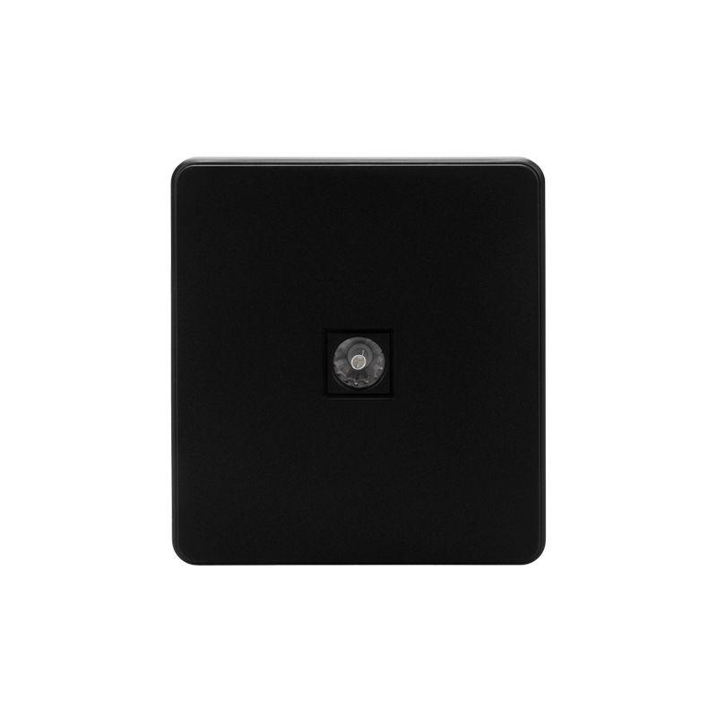 Розетка телевизионная TV СП ROUND MIELE оникс Kranz KR-78-0723-3