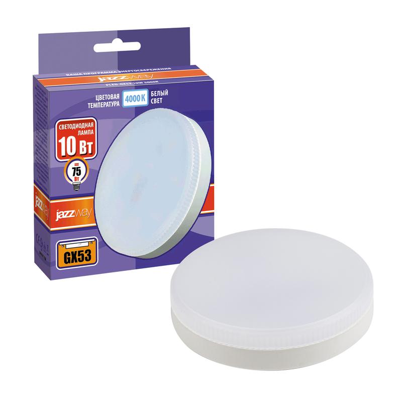 Лампа светодиодная PLED-GX53 10Вт 4000К нейтр. бел. GX53 820лм 230/50Гц JazzWay 5032873