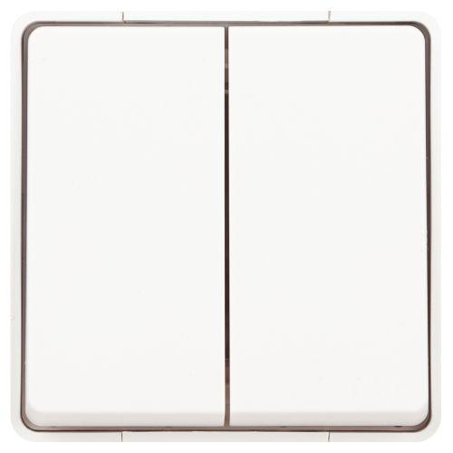 Переключатель Эксперт 11-1506-01 двойн. IP55 10АХ-250В ОУ бел. Эра Б0063295