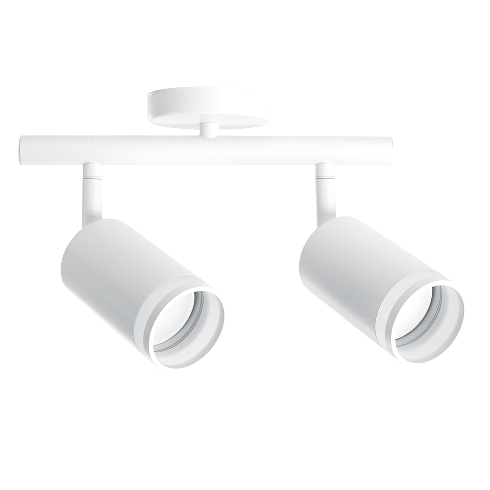 Светильник ДБО 2хGU10 без ламп наклонный белый