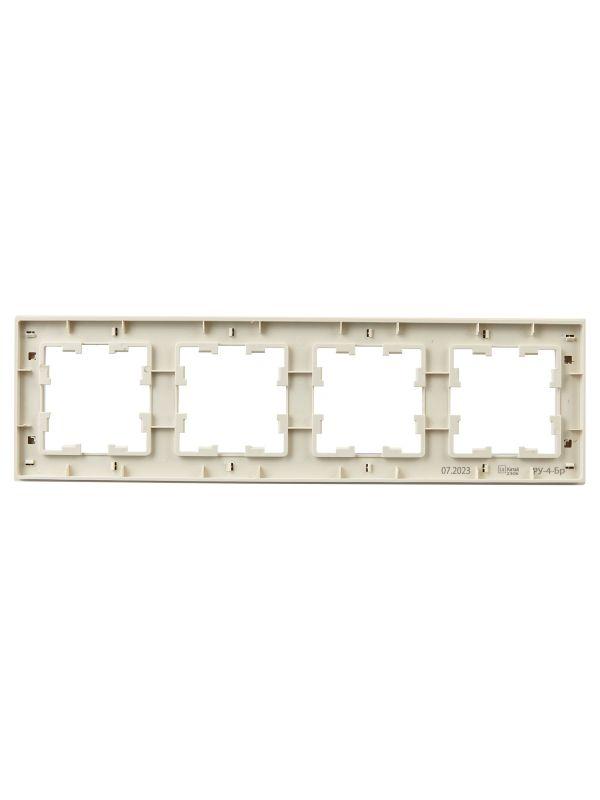 Рамка 4-м BRITE РУ-4-Бр беж. рифленый IEK BR-M42-51-K10