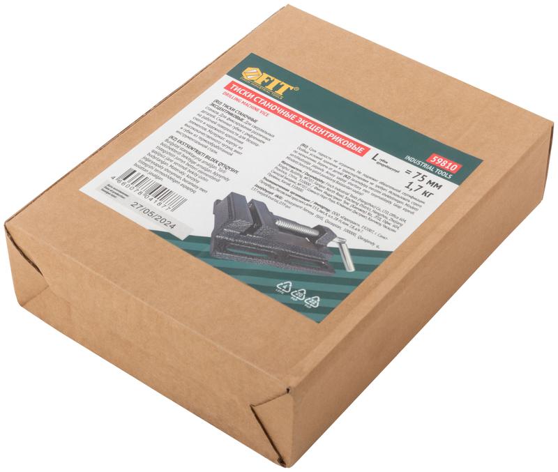 Тиски станочные эксцентриковые 75мм (1.7кг) FIT 59810