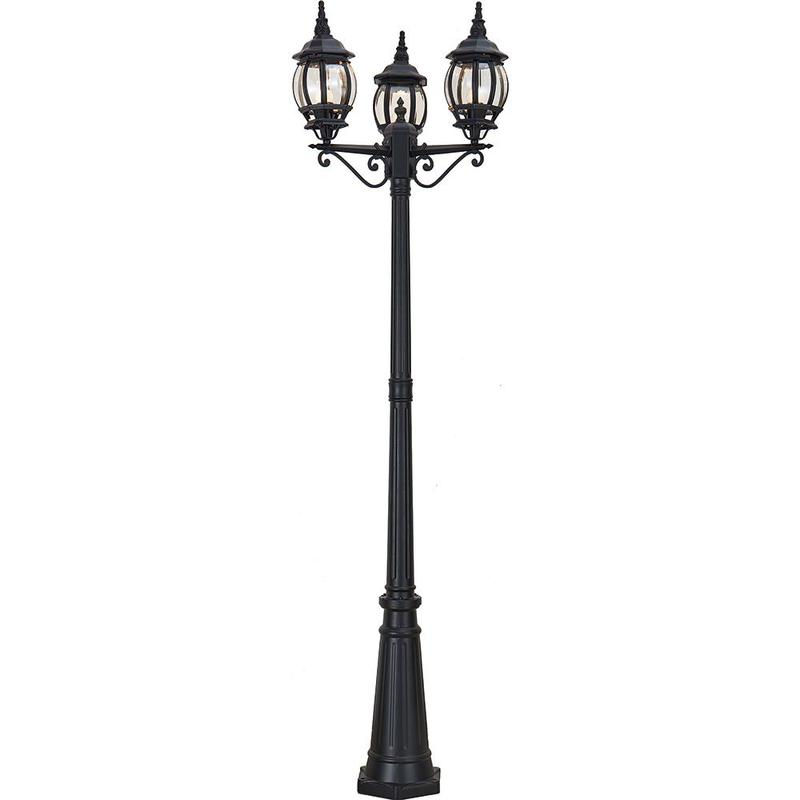 Светильник садово-парковый 3х100Вт 230В E27 черн. 8115/PL8115 FERON 11214