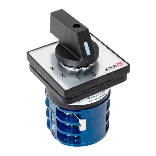 Переключатель кулачковый ПК-1-102 2п 32А "0-1-2-3" IP65 EKF pk-1-102-32-65