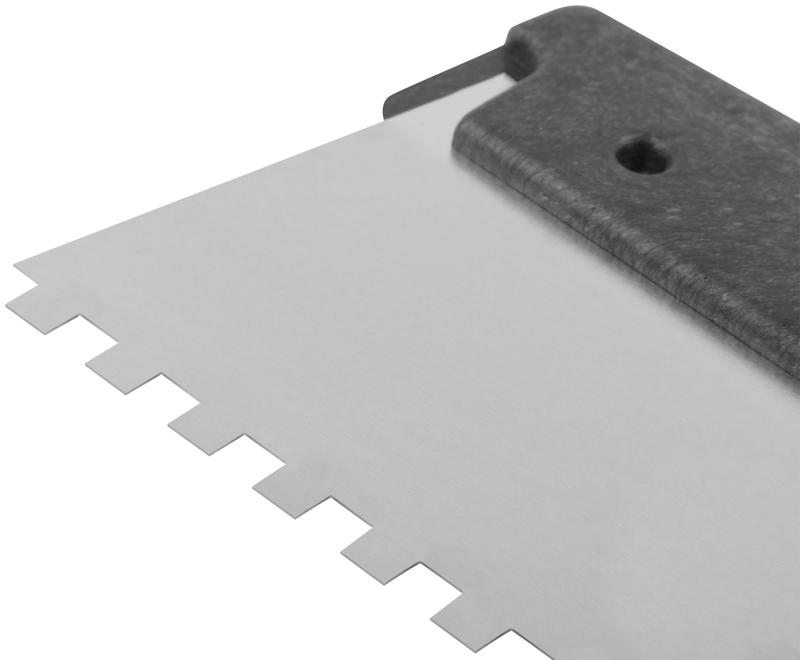 Шпатель фасадный зубчатый 250мм/зуб 6мм нерж. КУРС 06607