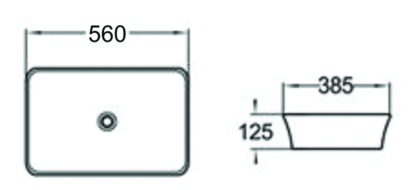 Раковина керамическая (накладная) SL-1009