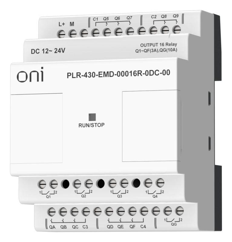 Модуль расширения входов выходов ПЛК 430 16 RO 24В DC ONI PLR-430-EMD-00016R-0DC-00